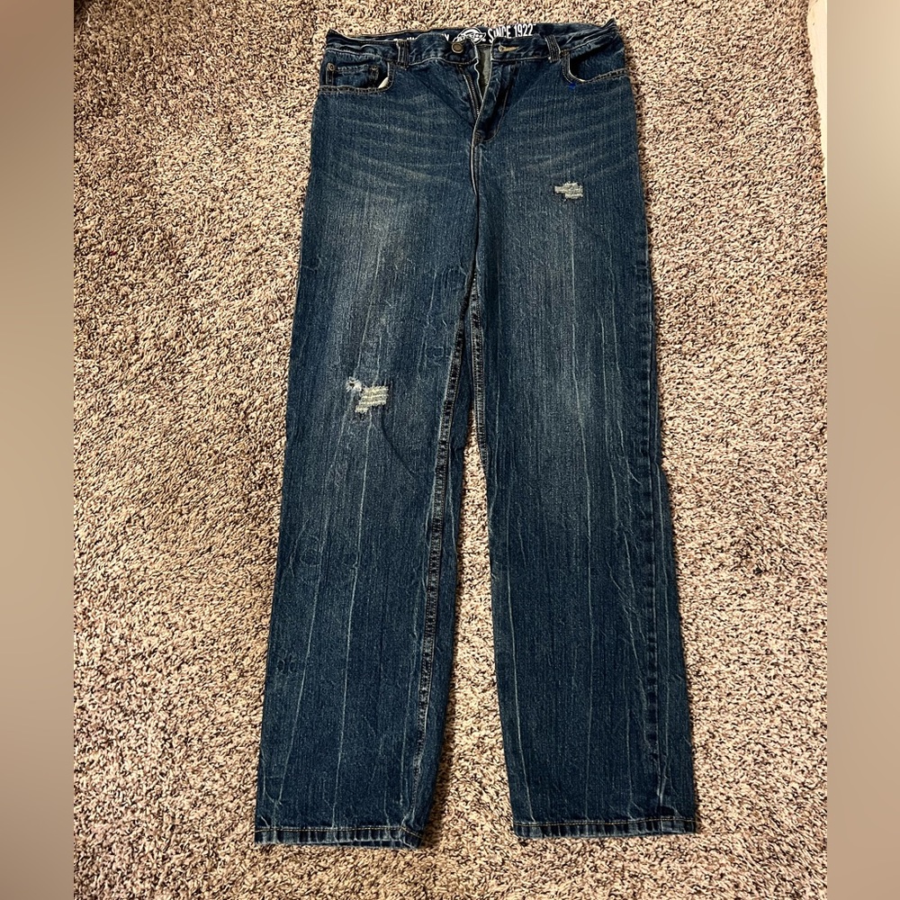 dickies dark wash jeans, fit like a size 6
